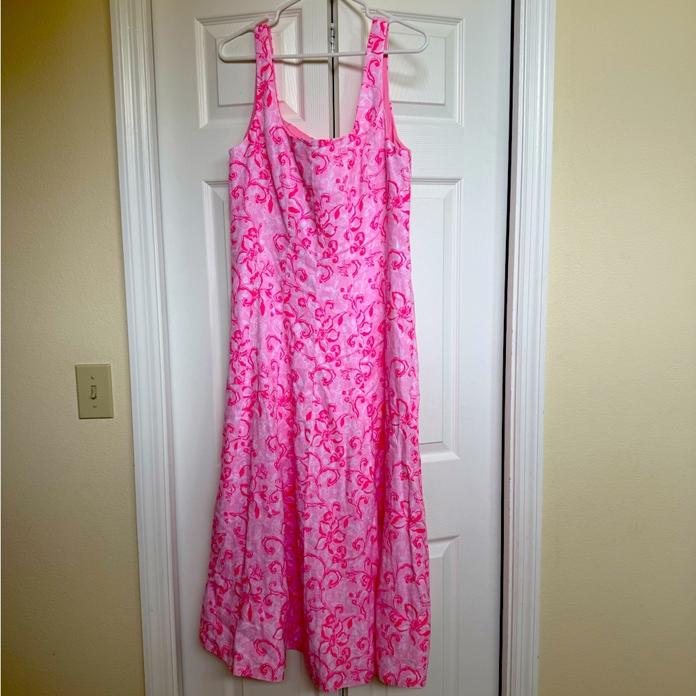 Lilly Pulitzer calina linen midi dress